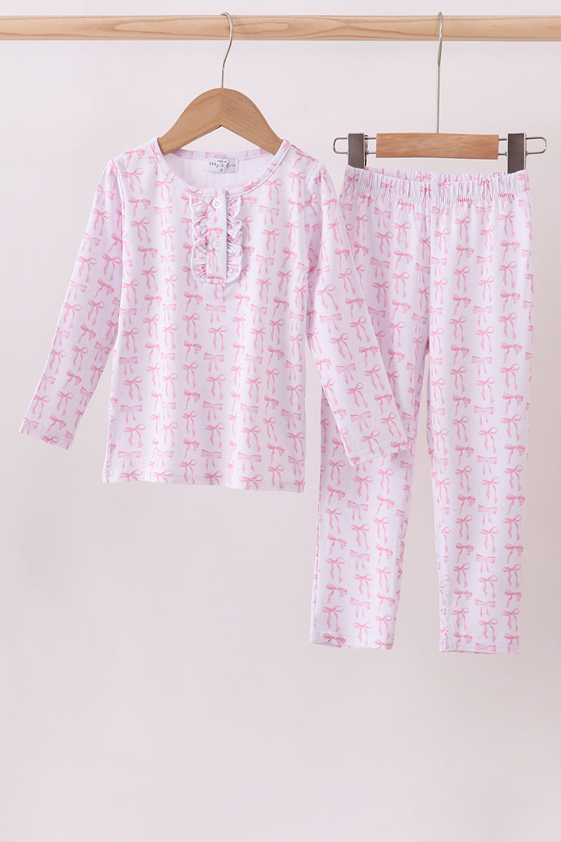Tiny Bow Bamboo Pants Set