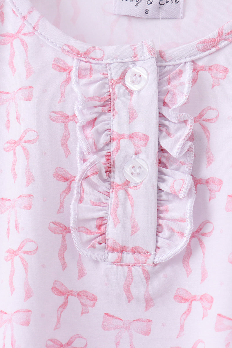 Tiny Bow Bamboo Pants Set