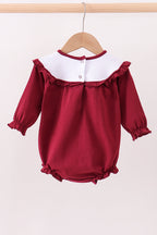 Premium Maroon Georgia bulldog bow embroidery bubble