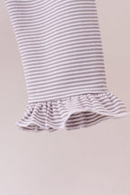 Premium Maroon Georgia bulldog bow embroidery ruffle pants set