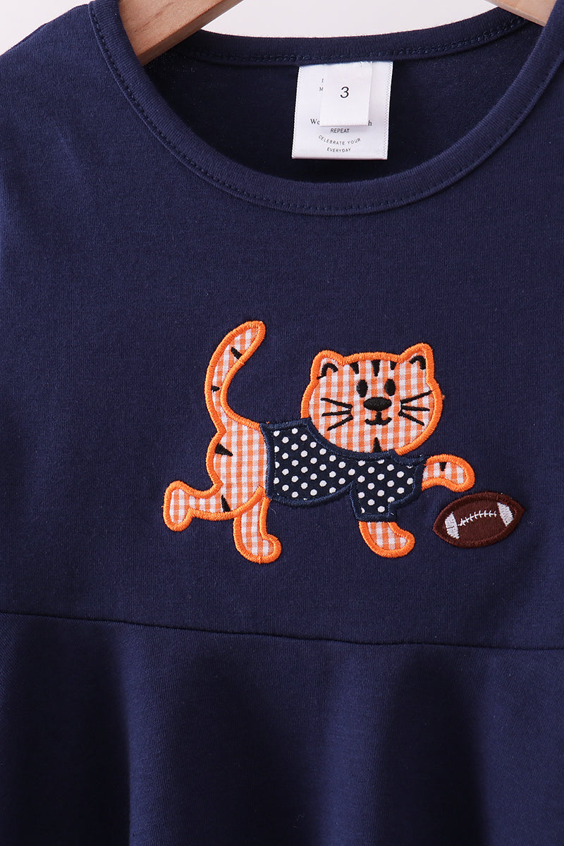 Premium Navy Clemson tiger applique dress