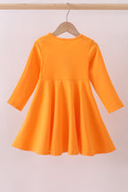 Premium Orange Tennessee puppy applique dress