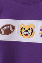 Premium Purple LSU tiger applique top