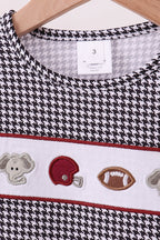 Premium Black Alabama elephant embroidery top