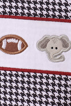 Premium Black Alabama elephant embroidery top