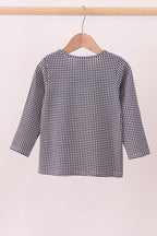 Premium Black Alabama elephant embroidery top