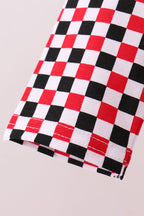 Checkered Georgia dog embroidery top