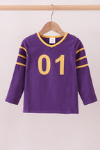 Premium Purple LSU 01 applique top