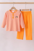 Premium Orange Tennessee puppy stripe pants set