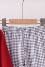 Premium Maroon Alabama elephant applique pants set