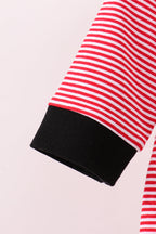 Premium Red Georgia stripe bulldog romper