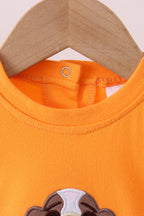 Premium Orange Tennessee puppy football applique bubble