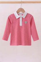 Premium Red Tennessee stripe elephant embroidery button down shirt