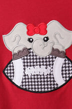 Premium Maroon Alabama elephant football applique top