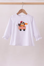 Premium White Tennessee puppy applique top