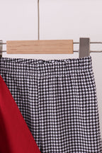 Premium Maroon Alabama elephant football embroidery gingham pants set