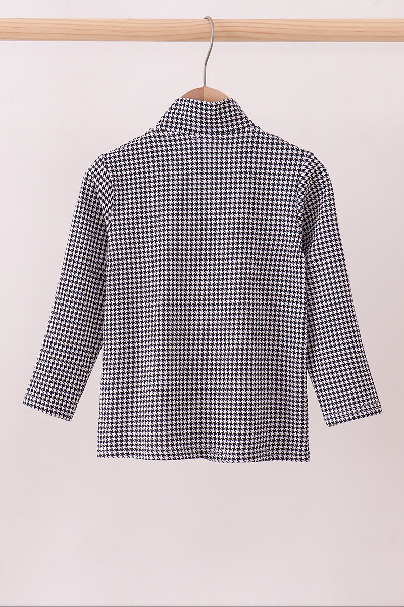 Premium Maroon Alabama embroidery gingham top