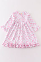 Pink Bow Ruffle Pajama Dress