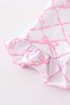 Pink Bow Ruffle Pajama Dress