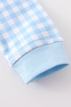 Premium Blue plaid boy pants set