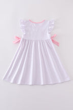 Premium Pink bunny bow dress