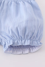 Premium Blue cross embroidery romper