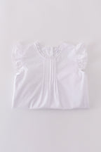 Premium white floral embroidery set