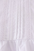 Premium white floral embroidery bloomer set