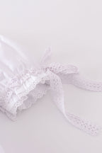 Premium white floral embroidery bloomer set