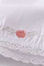 Premium white floral embroidery bloomer set