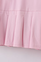 Pink active ruffle dress set