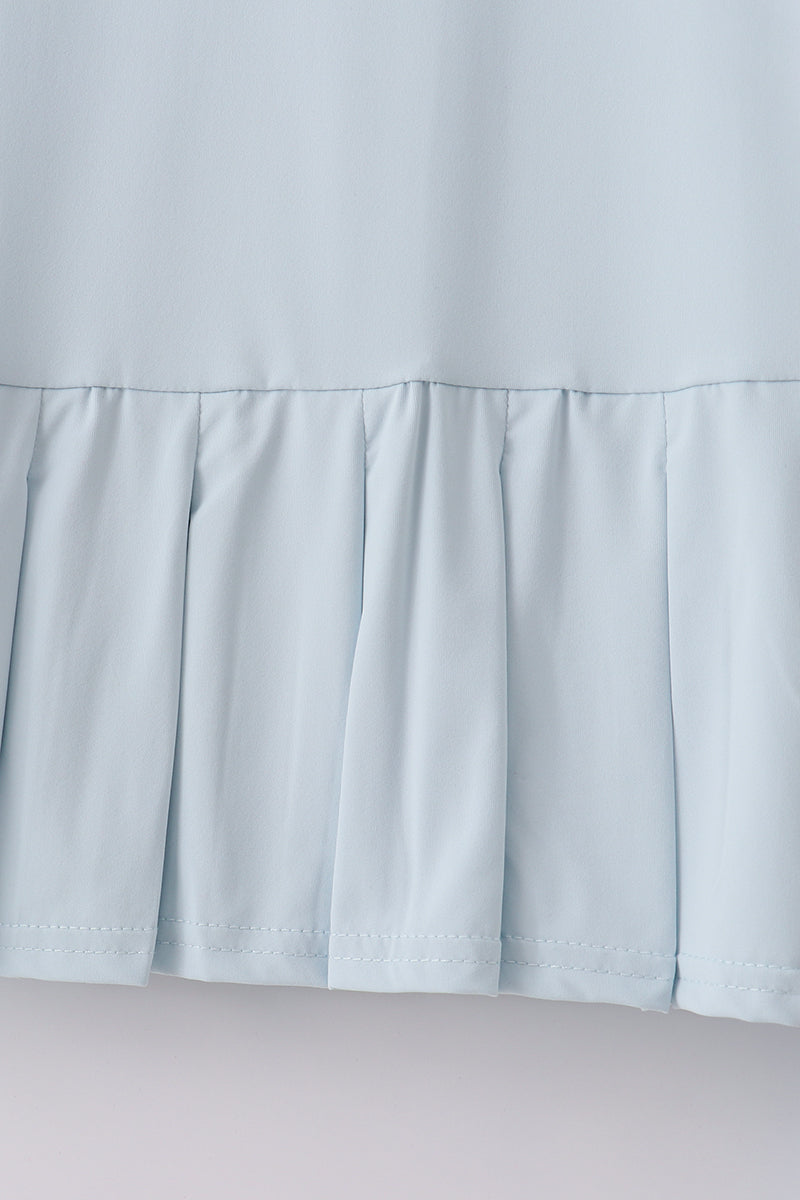 Blue active ruffle dress set