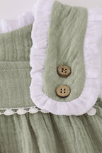 Premium sage ruffle dress