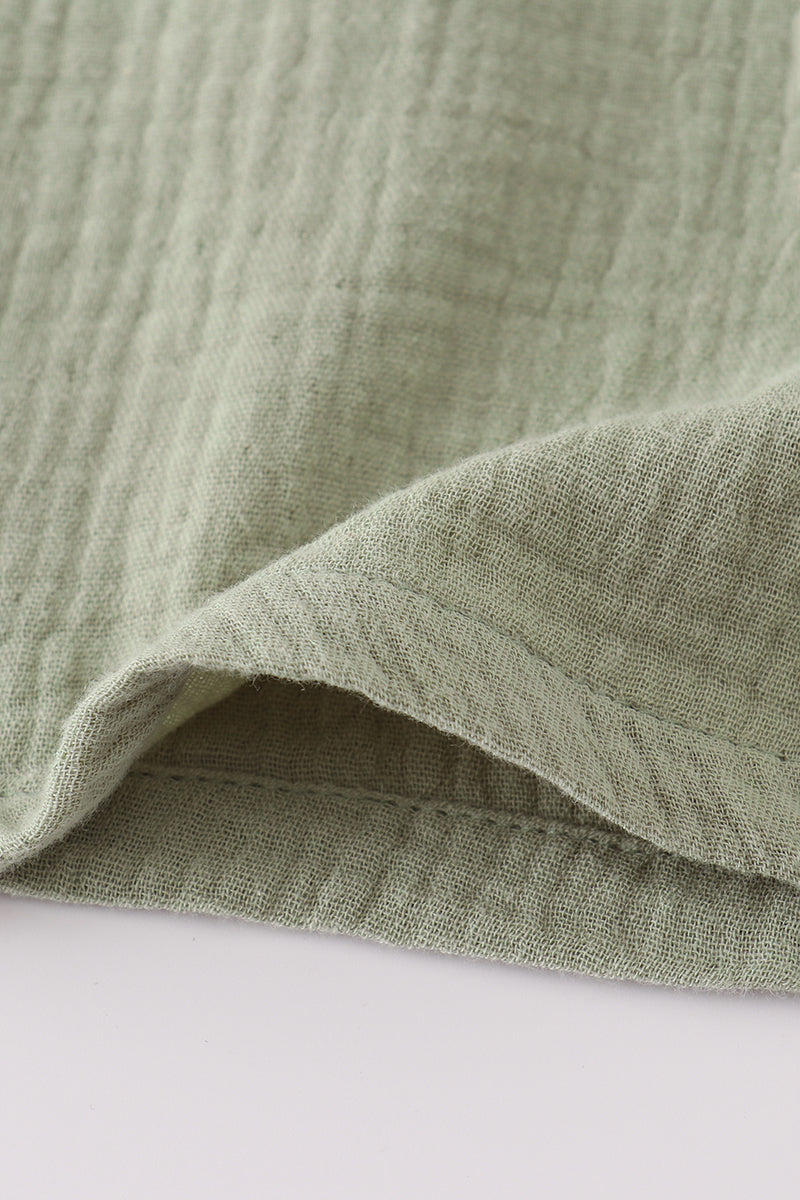 Premium sage ruffle dress