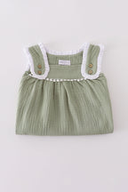 Premium sage ruffle pants set