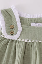 Premium sage ruffle pants set