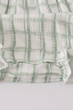 Plaid Sage Ruffle Bubble