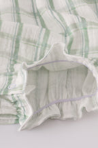 Plaid Sage Ruffle Bubble