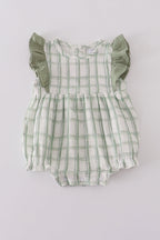 Plaid Sage Ruffle Bubble