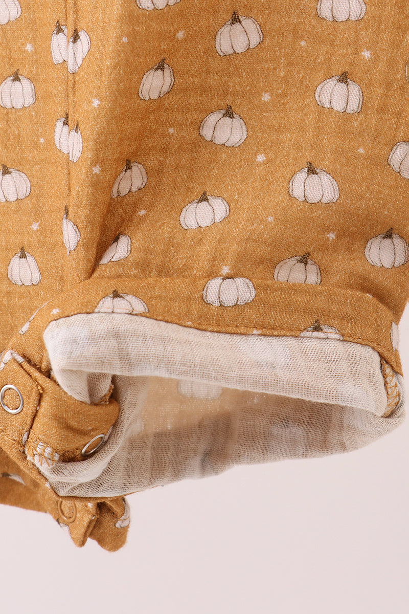 Premium pumpkin print muslin jonjon