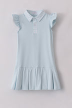 Blue active ruffle dress set