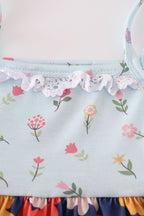 Blue floral bloomer set
