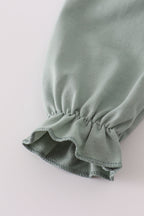 Sage French Knot Turkey Ruffle Bubble