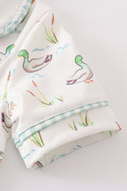 Sage duck girl pajamas set