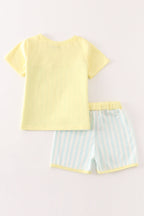Blue stripe boy set