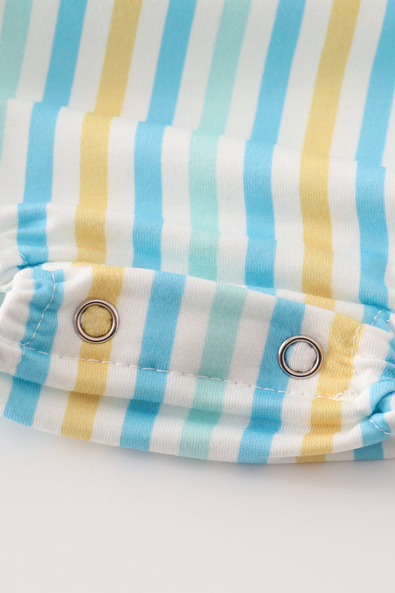 Blue animals birthday embroidery boy bubble