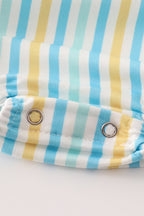 Blue animals birthday embroidery boy bubble