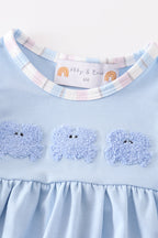 Crab french knot stripe baby girl set