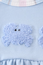 Crab french knot stripe baby girl set