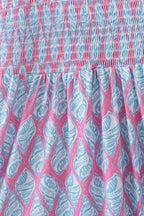 Blue ribbon lace charm smocked mom&me dress